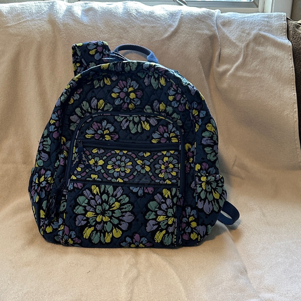 Vera Bradley Blue and Green Floral Backpack